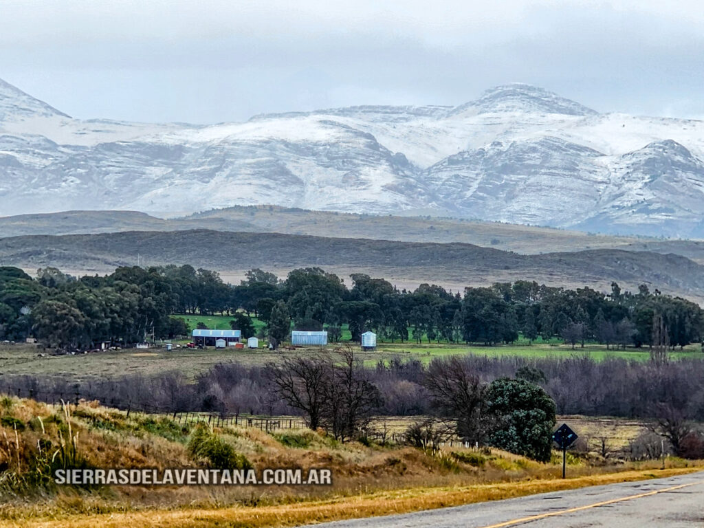 Primera nevada del 2025 en las Sierras de la Ventana