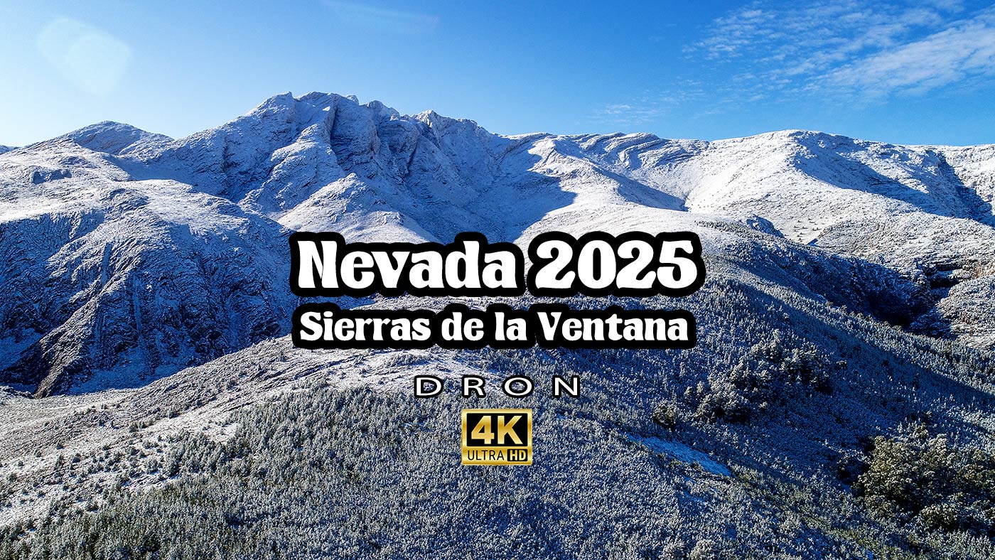 Video dron nevada 2025 en Sierra de la Ventana