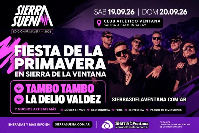 Fiesta de la Primavera 2026 en Sierra de la Ventana - Sierra Suena.